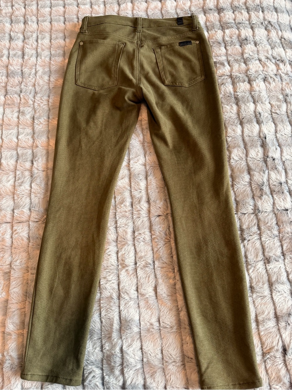 7 For All Mankind Olive Green Straight Leg Pants - Picture 10 of 10